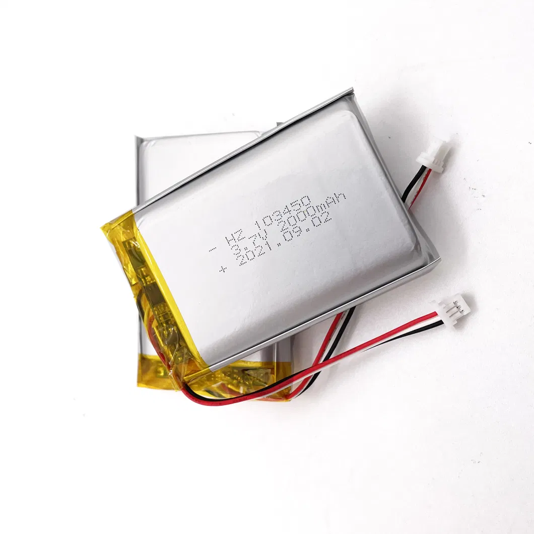 Factory Best Price Lithium Polymer Battery Lipo Cell 3.7V 103450 2000mAh Lipo Battery for Wireless Tracker with UL/Kc/CE/CB