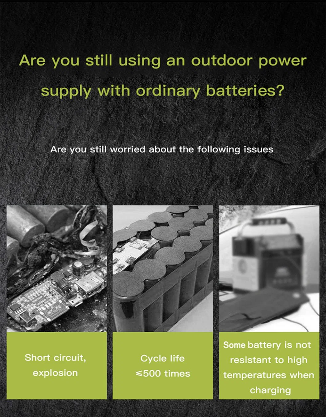 High Rate Rechargeable Outdoor Long Life Factory Battery