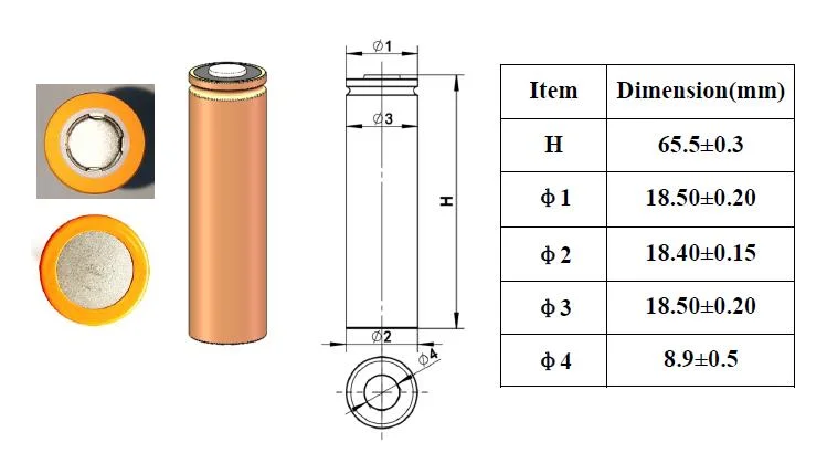 Ultra-Low Temperature and High Safety 18650 Battery 2.2ah 3.7V