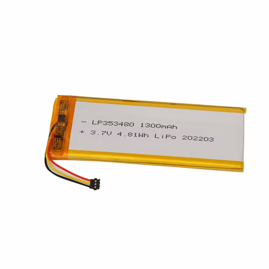 Batería recargable ultrafina de polímero de Li 100mAh 3,7V para una sola rueda E